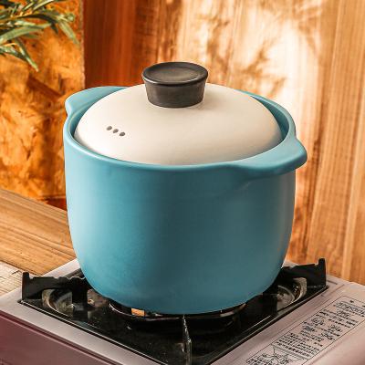 China WEIYE 4L Sustainable Gas Stove Safe Ceramic Pot Stew Pot Ceramic Casserole For Oven Soup Ceramic Pot With Lid for sale