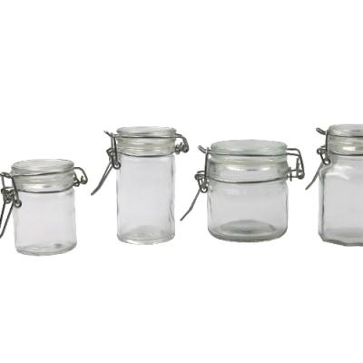 China Wholesale Cheap Wide Mouth 500ml Freshness Preservation Saving Jar /glass Glass Bottle Food Storage With Clip Lid for sale