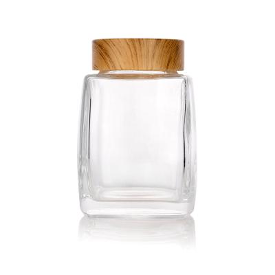 China New Style Storage Containers Frascos De Vidrio Para Vividrio Para Style Storage Containers Viable Packing Empty Hexagon Honey Glass Bottle Food Jar for sale