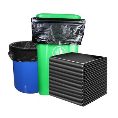 China Disposable Heavy Duty Biodegradable Black Plastic Garbage Garbage Bag for sale