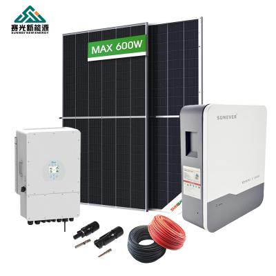 China Home Use All-in-One Solar Hybrid Home Solar System 5kw 10kw 12kw Storage System Storage Panel Solar Power System for Home for sale