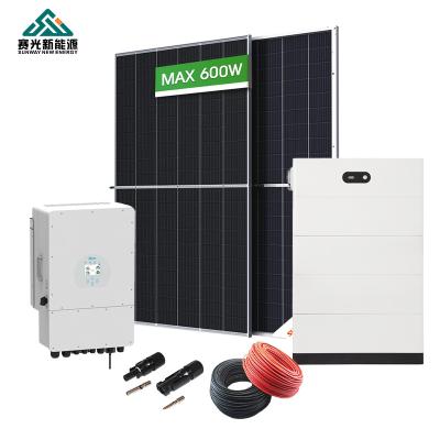 China Home Solar System 5kw 410-700Watts Home Solar System Hybrid Home Storage System 5kw 8kw 10kw 12kw Solar Power System for sale