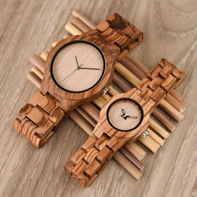 China Brand 2020 Water Resistant DONDO RED DEER Your Logo Couples Quartz Watch His and Hers Wooden Watches For Lovers for sale