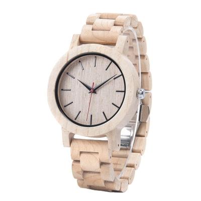 China Wholesale fashion handmade simple simulation wood watch OEM DRONTE chronograph RED DEER men's watch with logo customizable for sale