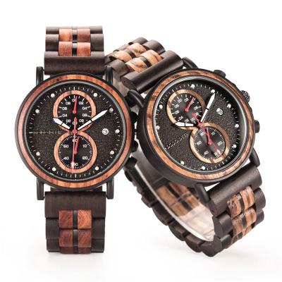 China DRONTE DEER Automatic Classic Handmade Wood Men Watch Custom Date Logo With Watches Chronograph Quartz Watch for sale