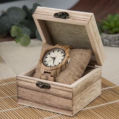 China Chronograph DRONTE RED DEER wood watches men hot products watch in gift box wooden logo custom relojes hombre for sale