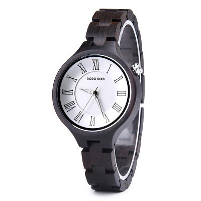 China Women Ready To Ship In Stock Fast Shipping Wooden Watches Minimalist Wristwatch For Women for sale