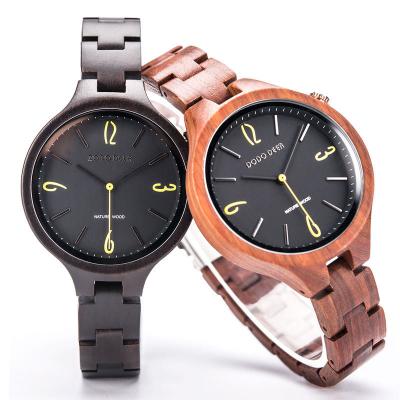 China 2035 Water Resistant DODRON DEER Dropshipping Classic Miyota Quartz Women Casual Watches Slim Wooden Watch For Female for sale