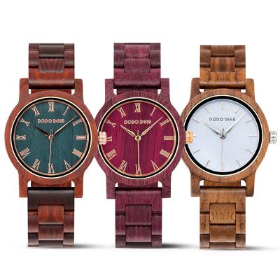 China Women 2021 New Design Fashion DRONTE DEER Ladies Watches Sandalwood Natural Walnut Wood Watch For Women for sale