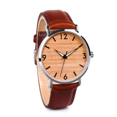 China Retro Chronograph Wooden DRONDE DEER Watch OEM with Quartz Top Design Leather Belt Brand Unisex Casual Watch for sale