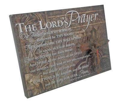 China Europe The Lord's Prayer Antique Classy Wooden Plaque with Sword Badge for sale