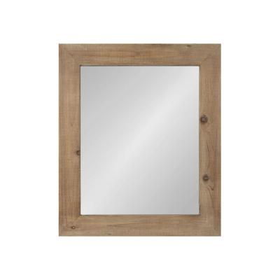 China Hot Selling Natural Wood Mirror Rectangle Wall Decorative Picture Frame Brown Medium Mirror Frame for sale