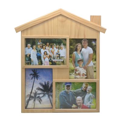 China House Shape With 4 Popular Bonding Wooden Home Windows Design Finish Photo Frame Wholesale 4 Shape Windows for sale