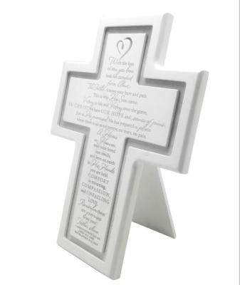 China China X Wooden Wall Art Cross Plaque White Christian 10 Compassion And Love 14 Doremi Craft Factory Painted Cross Form Pine 500 Pcs for sale