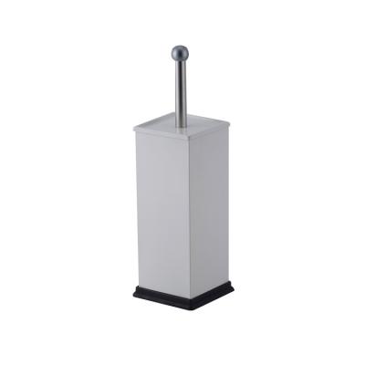 China Modern Hot Selling Modern Stainless Steel White Color Holder Square Toilet Brush for sale