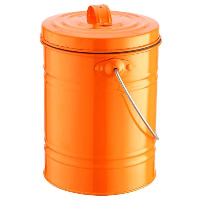 China Rolling Type Multi Color Coated Kitchen Use Dustbin Cover Hot Selling Portable Waste Bin for sale