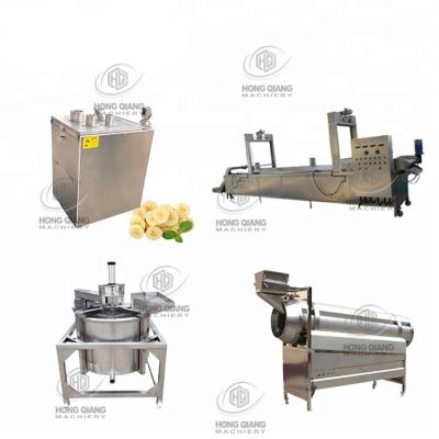 China Banana Fried Food Processing Machine HONGQIANG Green Banana Plantain Chips Production Line Banana Chips Making Line Machinery for sale