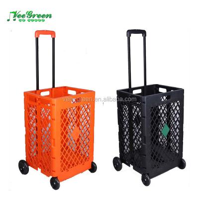 China Hot Selling Portable Folding Folding Mesh Basket Trolley Cart With High Quality for sale