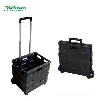 China Plastic Collapsible Collapsible Shopping Trolley / Collapsible Shopping Trolley for sale