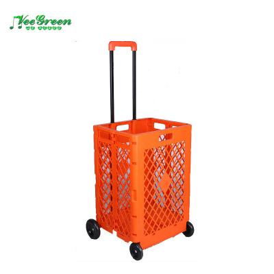 China Plastic Collapsible Collapsible Shopping Trolley / Collapsible Shopping Trolley for sale