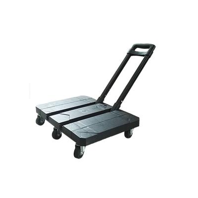 China Large Extended Loading Capacity Push Industrial Plastic Rolling Folding Trolley for sale