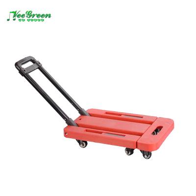 China Industrial Heavy Duty Folding Plastic Wheel Mobile Cart for sale