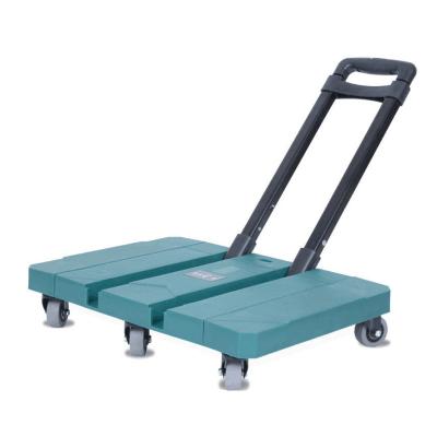 China Industrial Popular Plastic Extended Platform Hand Push Cart for sale