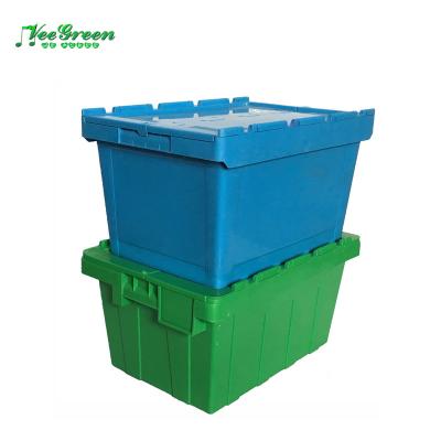 China Heavy Duty Plastic Mobile Crate Solid Box Crate Storage Crate for sale