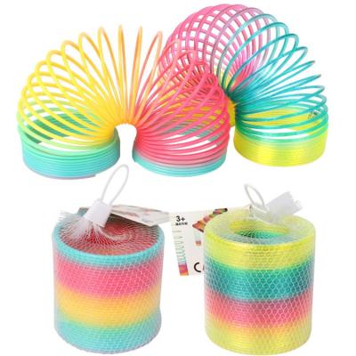 China Creative Children's Toys Creative Children's Toys Shape Toys Early Development Plastic Spring Coil Rainbow Educational Folding Circle Funny Toys for sale