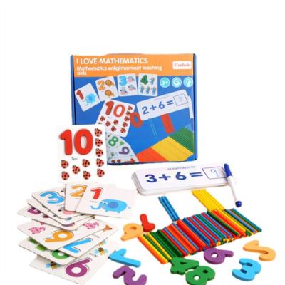 China Toy For Children Early Learning Educational Puzzle Children Number Counting Sticks Math Toys Math Teaching Aid Educational Wooden Toys for sale