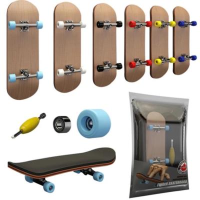 China Toy Wooden Fingerboard Professional Alloy Kid's Mini Fingerboard Fingerboards Gifts For Fingerboard Fingerboard Skateboard Finger Skateboard Suit for sale