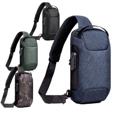 China Durable Multifunctional Travel Short Messenger Male Anti-theft USB Oxford Shoulder Sling Bag Men Chest Pack For Oxford Waterproof Cross - Body Bag for sale