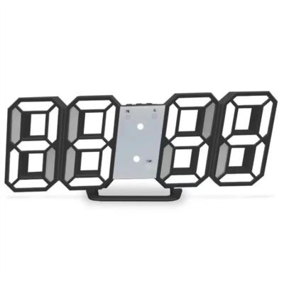 China Antique Style Brand Led Creative Simple Digital Stereo Wall Hanging Decor 3D Clock Living Room Plastic Cheap Plastic Wall Clocks for sale