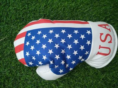 China golf head cover, USA cover , Golf headcover , usa golf boxing glove cover  , USA  head cover for sale