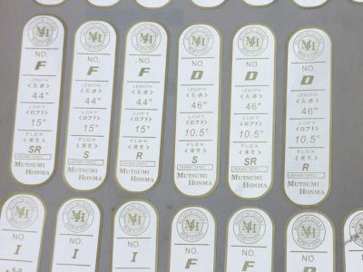 China golf label ,  golf labels ,  golf shaft label,  golf shaft labels , golf tag , golf length label for sale