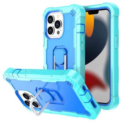 China Wholesale Shockproof Military Grade Shockproof Protective Case With Magnetic Kickstand Ring For Iphone 13 Case for sale