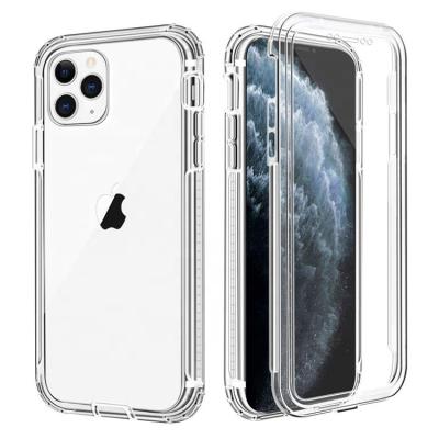 China Wholesale 100% Soft Hard PC Cases Eco-friendly TPU Dual Layer Protective Cell Phone Cases With Built-in Screen Protector Phone Case For Iphone 11 for sale