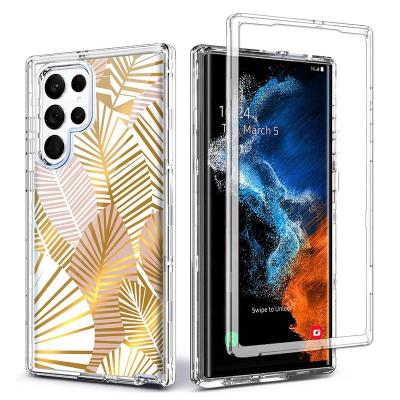 China Shockproof For Samsung S22 Ultra Case Marble Heavy Duty Three Layer Phone Cover For Samsung Galaxy S20 S21 Fe S22 Plus Note 20 Ultra for sale