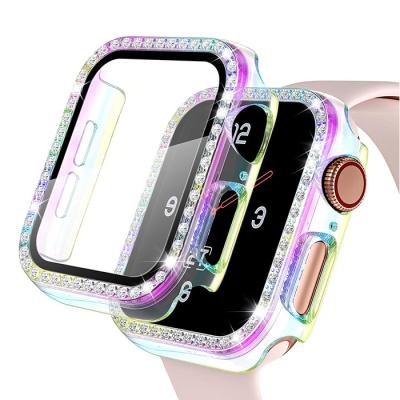 China 100% Eco-Friendly Watch Cases #03 For Apple iwatch Series 4 3 2 1 Luxury Diamond Hard PC Cover Device Case For Apple Watch 44mm 42mm 40mm 38mm for sale