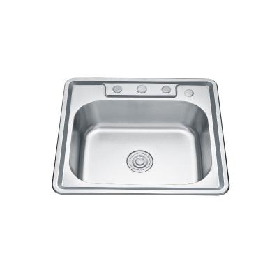 China Without Faucet Japan Design Counter Top 304/201 Stainless Steel Kitchen Sink Commercial Handmade Sink for sale