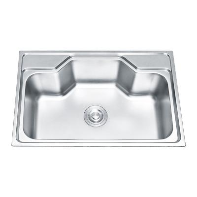 China Without Faucet Hot Selling Single Bowl Shape Farmhouse Kitchen Sink Single Basin Stainless Steel Kitchen Sink for sale