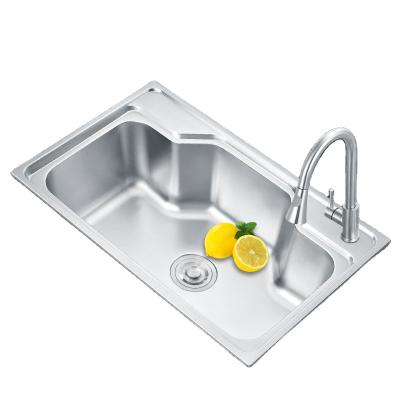 China Without Faucet Factory Customize Design Modern Pressing Single Bowl 304 Stainless Steel Kitchen Sink Kitchen Sink Suppliers for sale