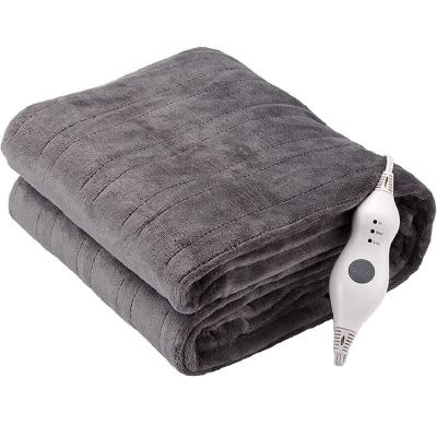 China XH Folded Customized Weighted Throws Beds Sherpa Fleece Electric Heating Blanket For Winter for sale