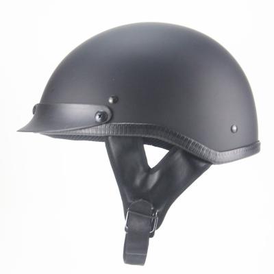 China Black Open M, Chopper Biker Skull Cap Helmet DOT German Style Motorcycle Half Face Cruiser ABS Helmet German CZX-382 for sale