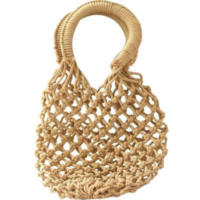 China Fashion Cotton NATIONAL Bag Crochet Shopping Bag Summer Girlbag Straw Bag for sale