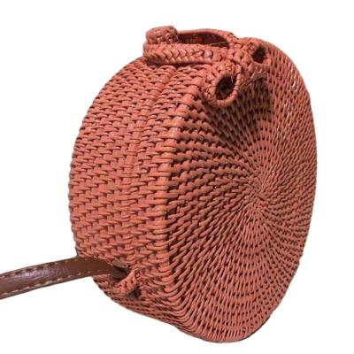 China Eco-Friendly Price Eco-Friendly Natural Rattan For Women Purse Handbag Circle Handmade Wicker Boho Woven Bag Bali for sale