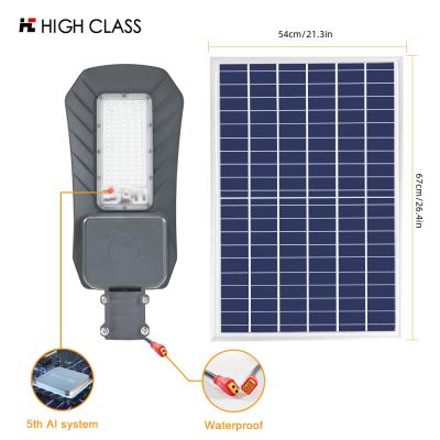 China HIGH QUALITY ROAD ENGINEERING IP65 Light Control Waterproof Patented Remote Control Solar Street Light for sale