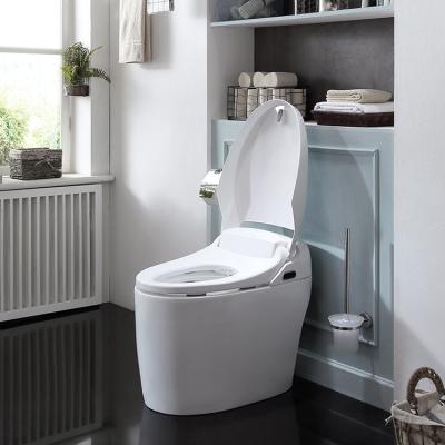 China Luxury one piece automatic WC automatic operation toliet flow soft close smart toilet for sale