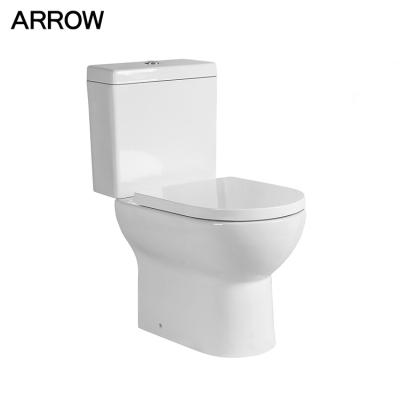 China New Washdown /Siphonic P-trap / Double-Flow Ceramic Two Piece Bathroom Toilet From China Manufacturer for sale