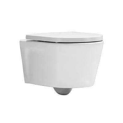 China Modern Comfortable Silent Flush Hidden Cistern Two Piece Wall-Hung Ceramic Toilet for sale